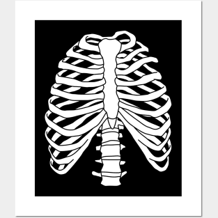 Skeleton Rib Cage Funny Halloween Anatomy Costume Posters and Art